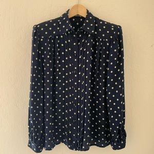 💥SALE💥 Vintage Valentino Silk Polka-dot Blouse